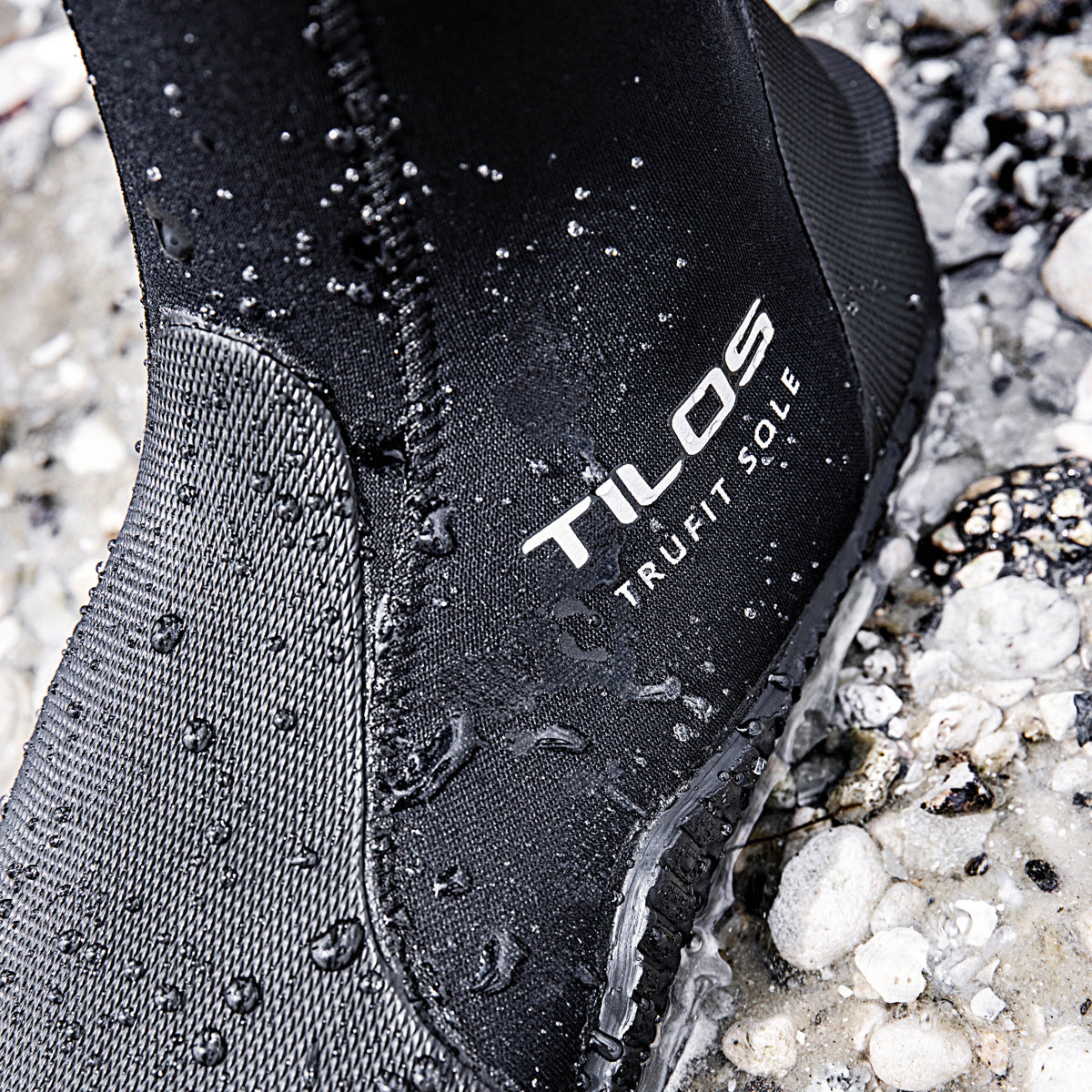 Tilos 7mm Trufit Puncture Resistant Boot — dive boot showing neoprene upper and rubber sole