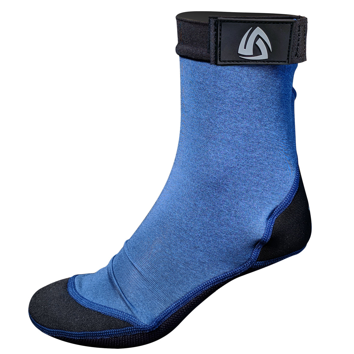 Tilos 2.5mm Sport Skin Sock in teal blue — water sock showing neoprene upper and sole
