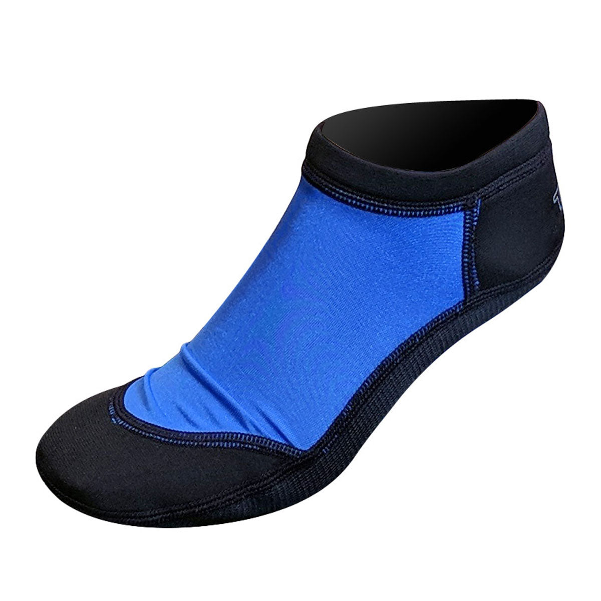 Tilos 2.5mm Low Cut Sport Skin Socks in blue — water sock showing neoprene upper and sole