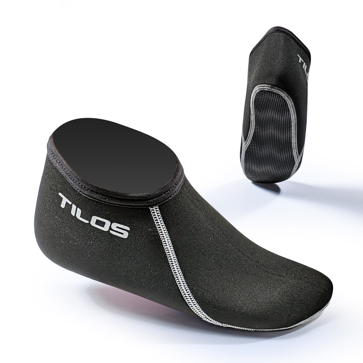 Tilos 3mm Short Neoprene Sock in black — water sock showing neoprene upper and sole