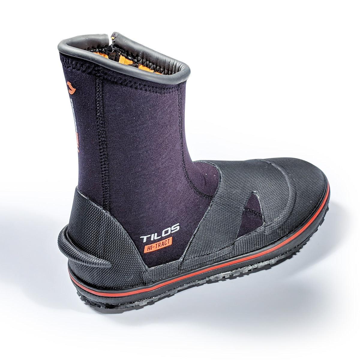 Tilos 6mm Thermowall Hi-Tract Semi-Dry Boots in black — side profile