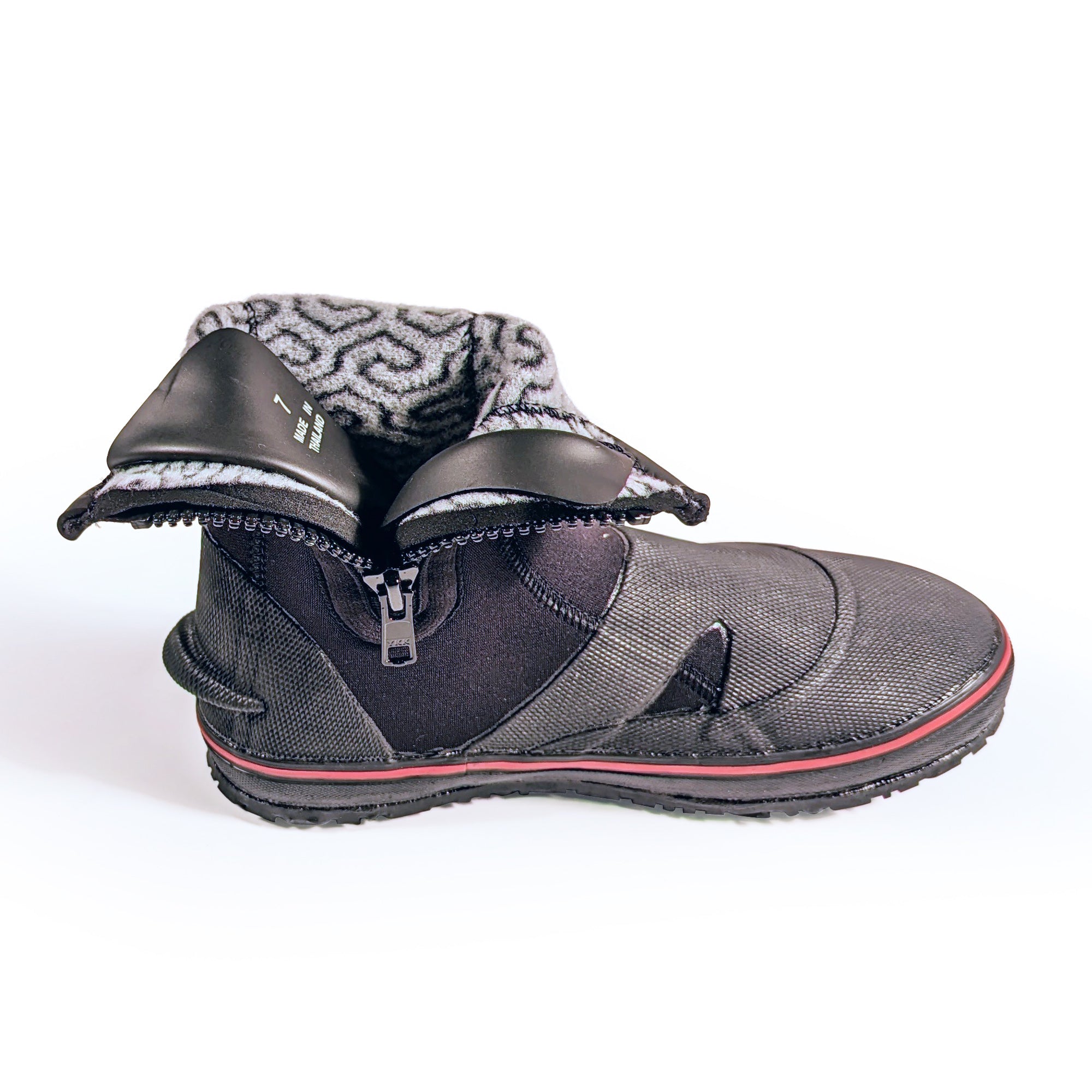 Tilos 6mm Thermoflare Hi Tract Semi-Dry Boot — dive boot showing neoprene upper and rubber sole