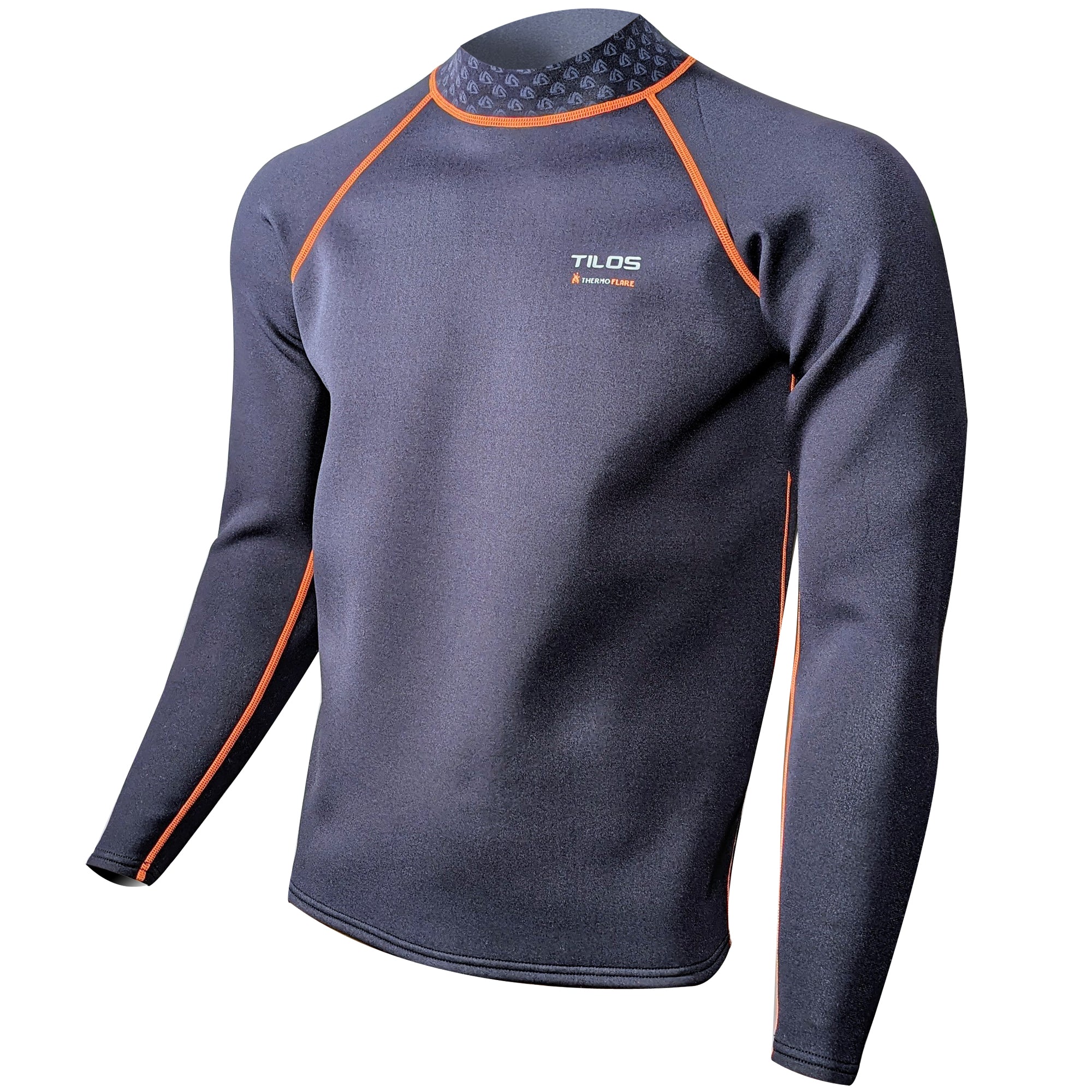 Tilos 1mm Thermoflare Shirt in black — UPF sun protection top