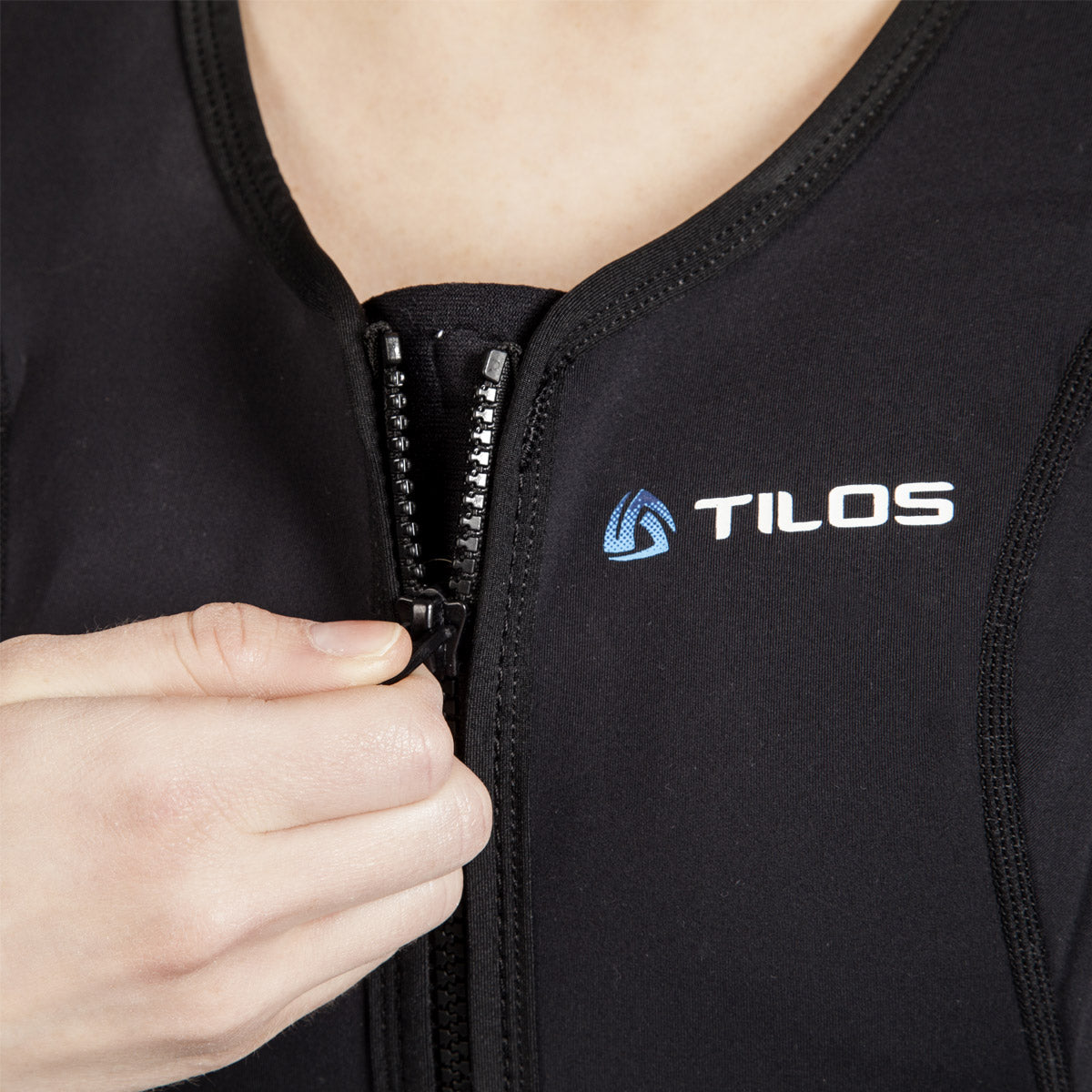 Tilos Women's 1mm Isis MetaLite Swimsuit — back view showing zipper