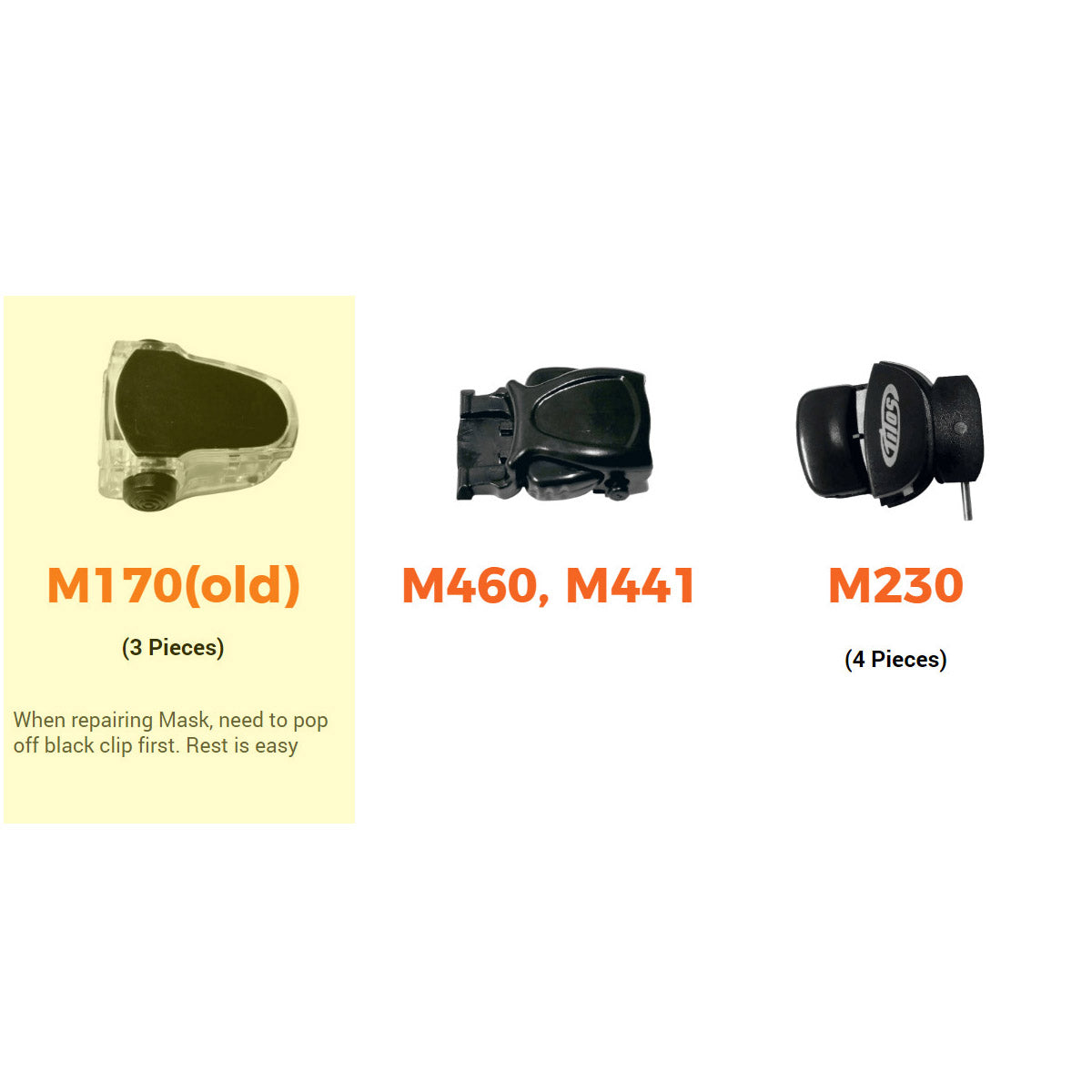 Tilos Mask Buckle Replacement — replacement part for Tilos masks