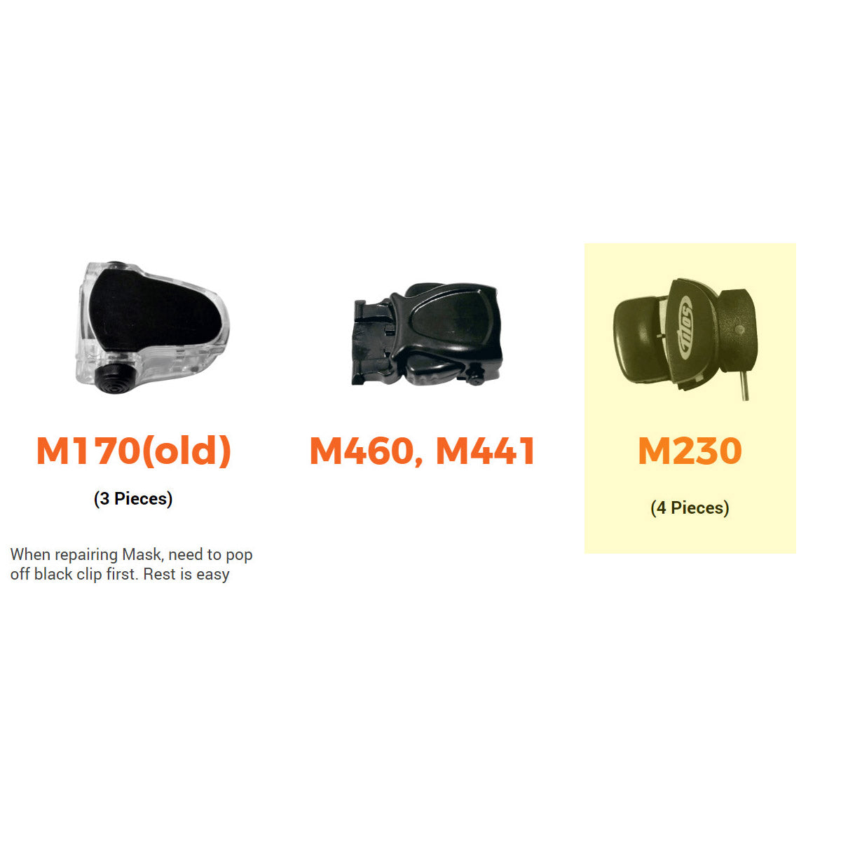 Tilos Mask Buckle Replacement — replacement part for Tilos masks