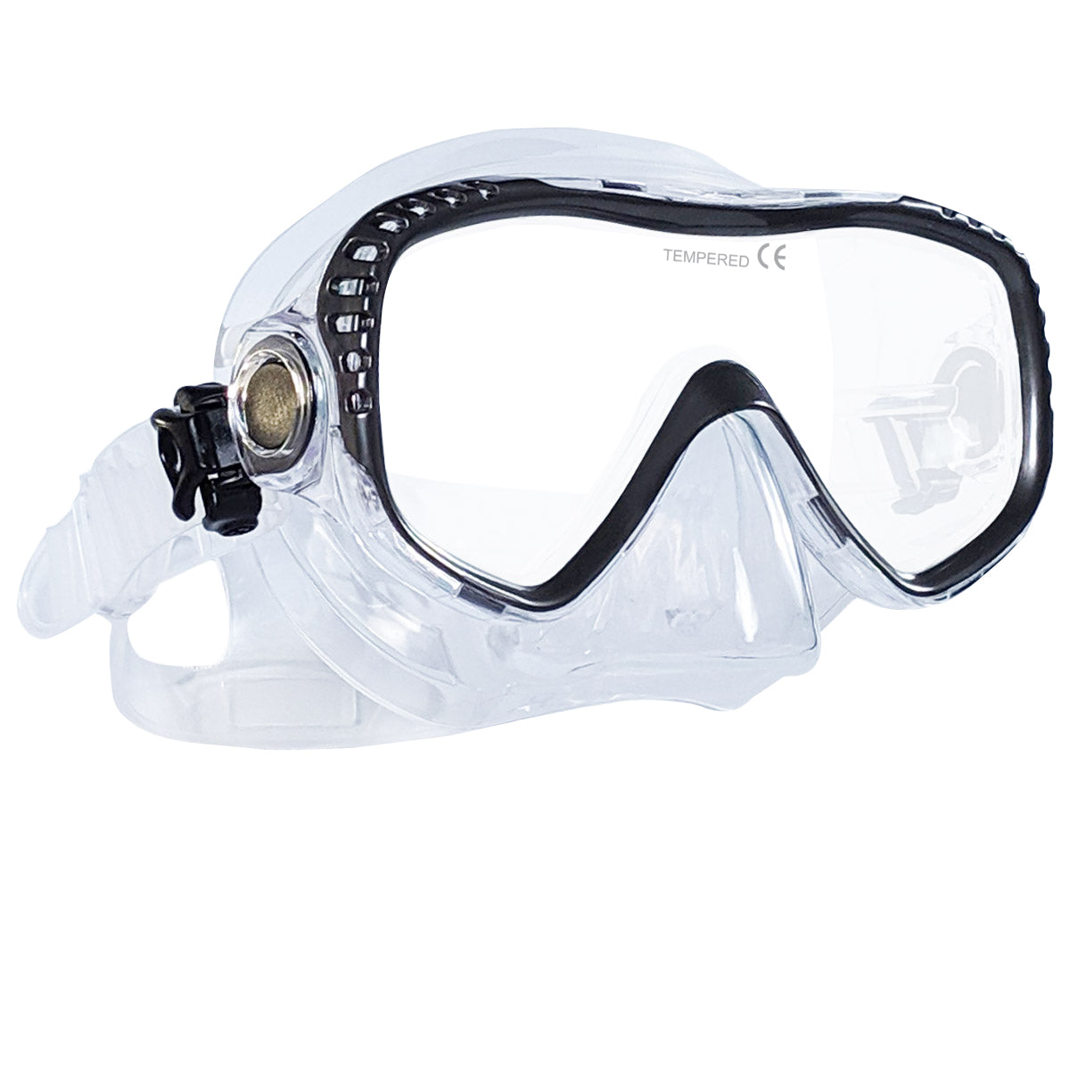 Tilos Visionary II Mask — front view showing lens and silicone skirt