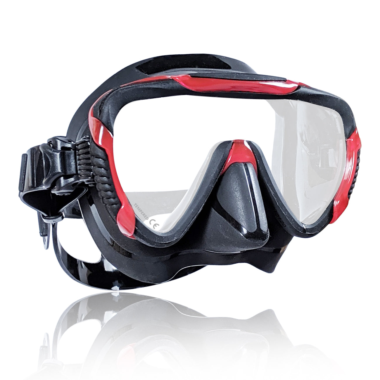 Diver wearing the Tilos Morphi Single Lens Mask underwater