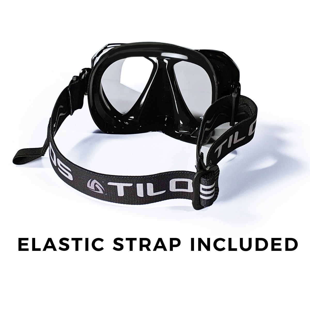 Tilos Titanica Jr. Mask — front view showing lens and silicone skirt