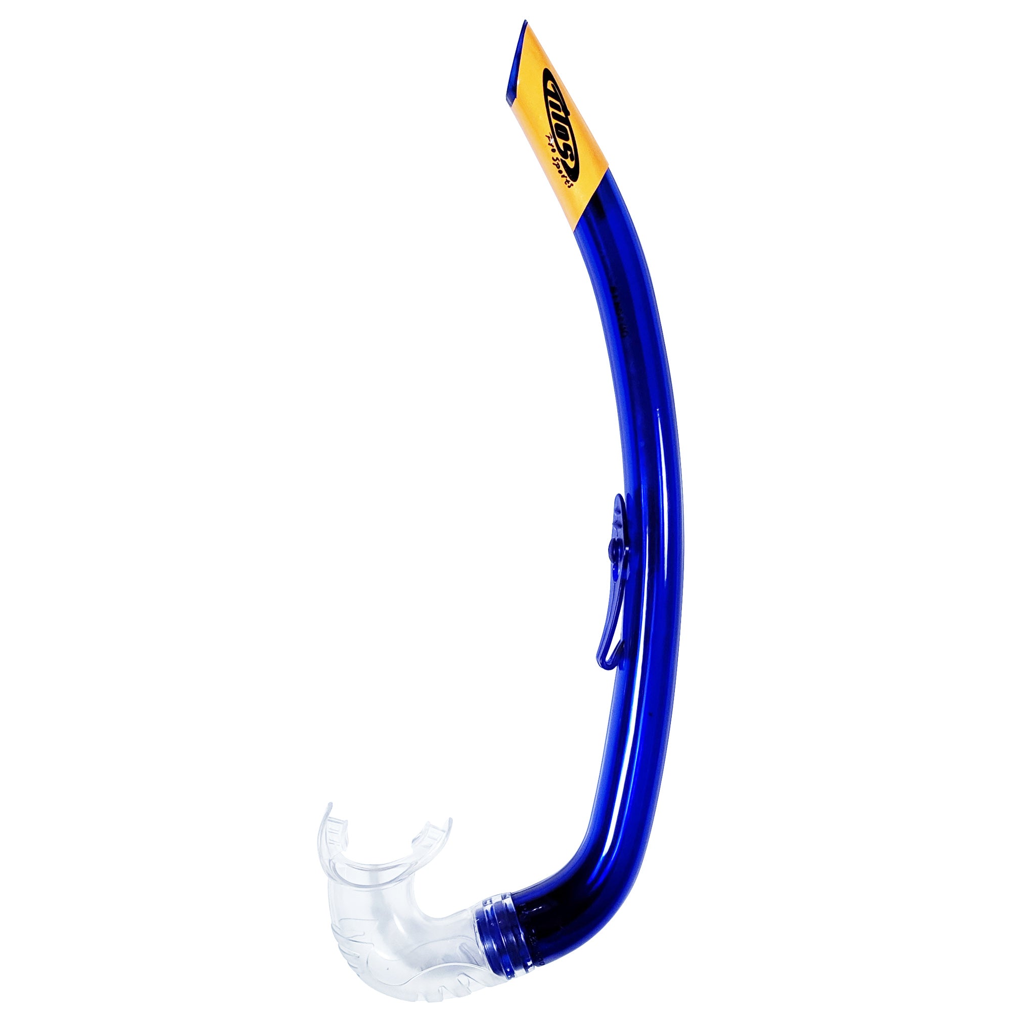 Tilos Basic J Snorkel, Jr. in teal blue — kids snorkel with mouthpiece