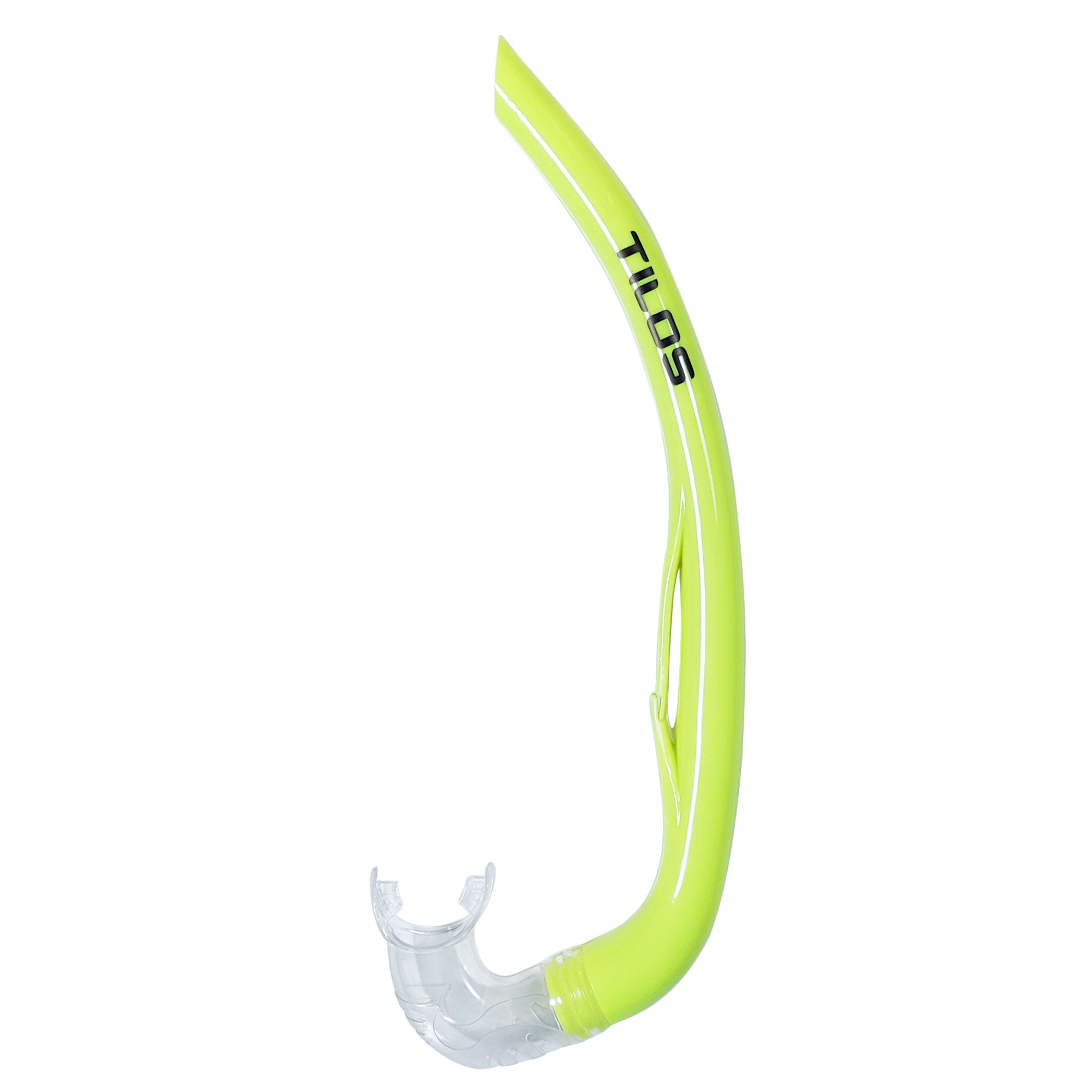 Tilos Basic J Snorkel, Jr. in yellow — kids snorkel with mouthpiece