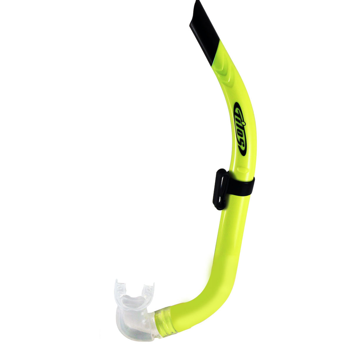 Tilos JX2 Classic Bore Tube Snorkel in yellow — classic J-style snorkel