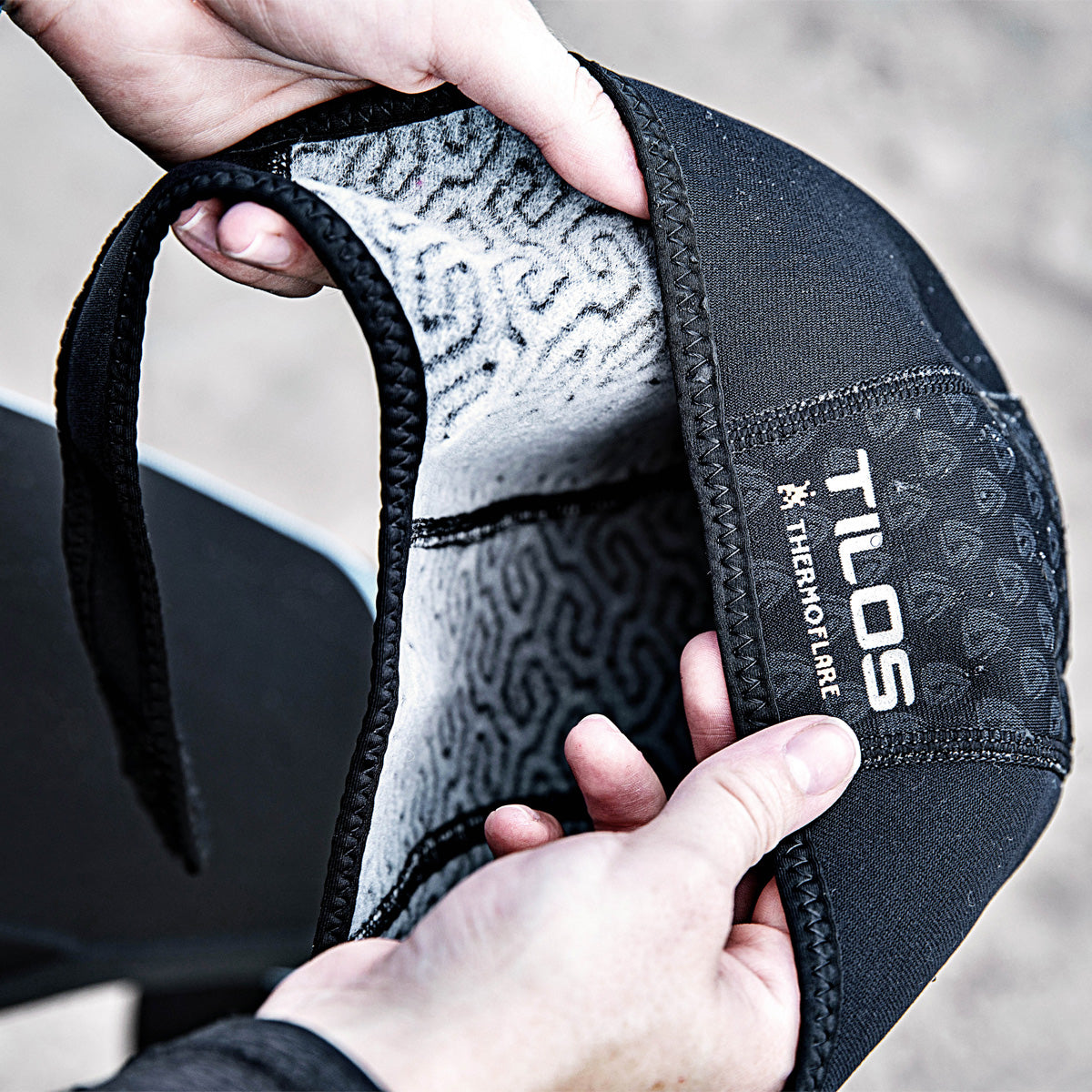 Tilos 1mm Thermoflare Chin Strap Beanie — neoprene beanie